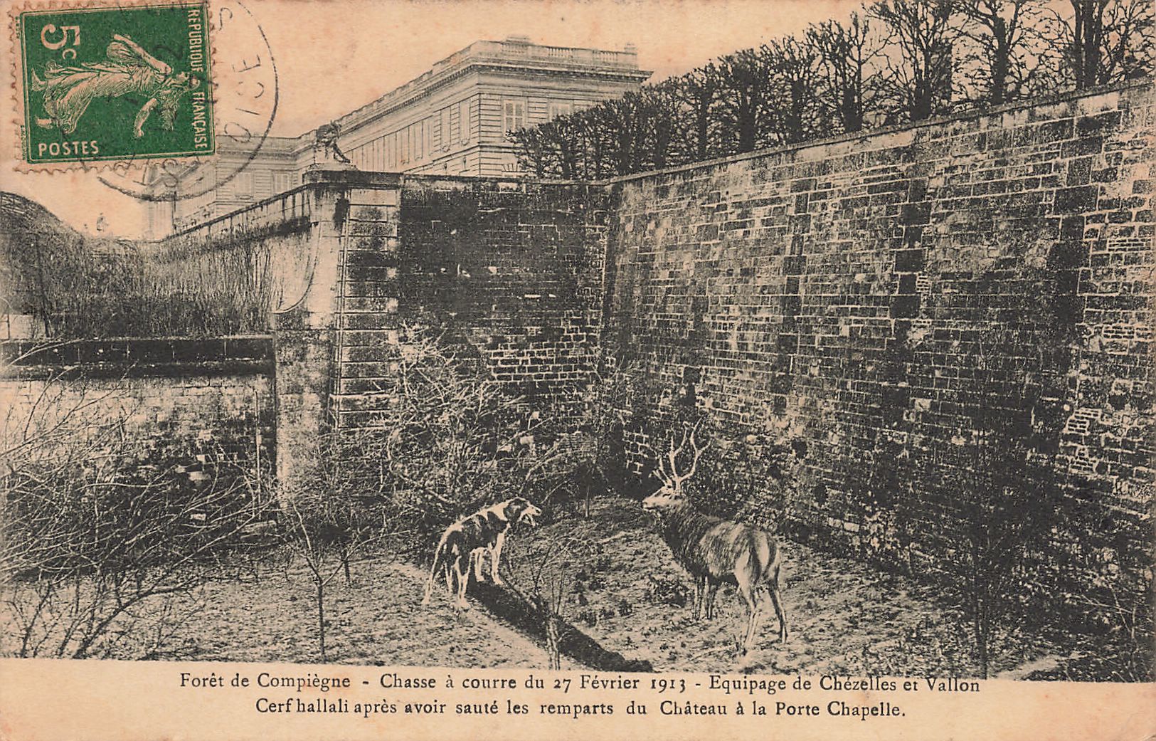 Carte Postale Ancienne COMPIÈGNE - Chasse à Courre Le Rendez-vous, Vintage